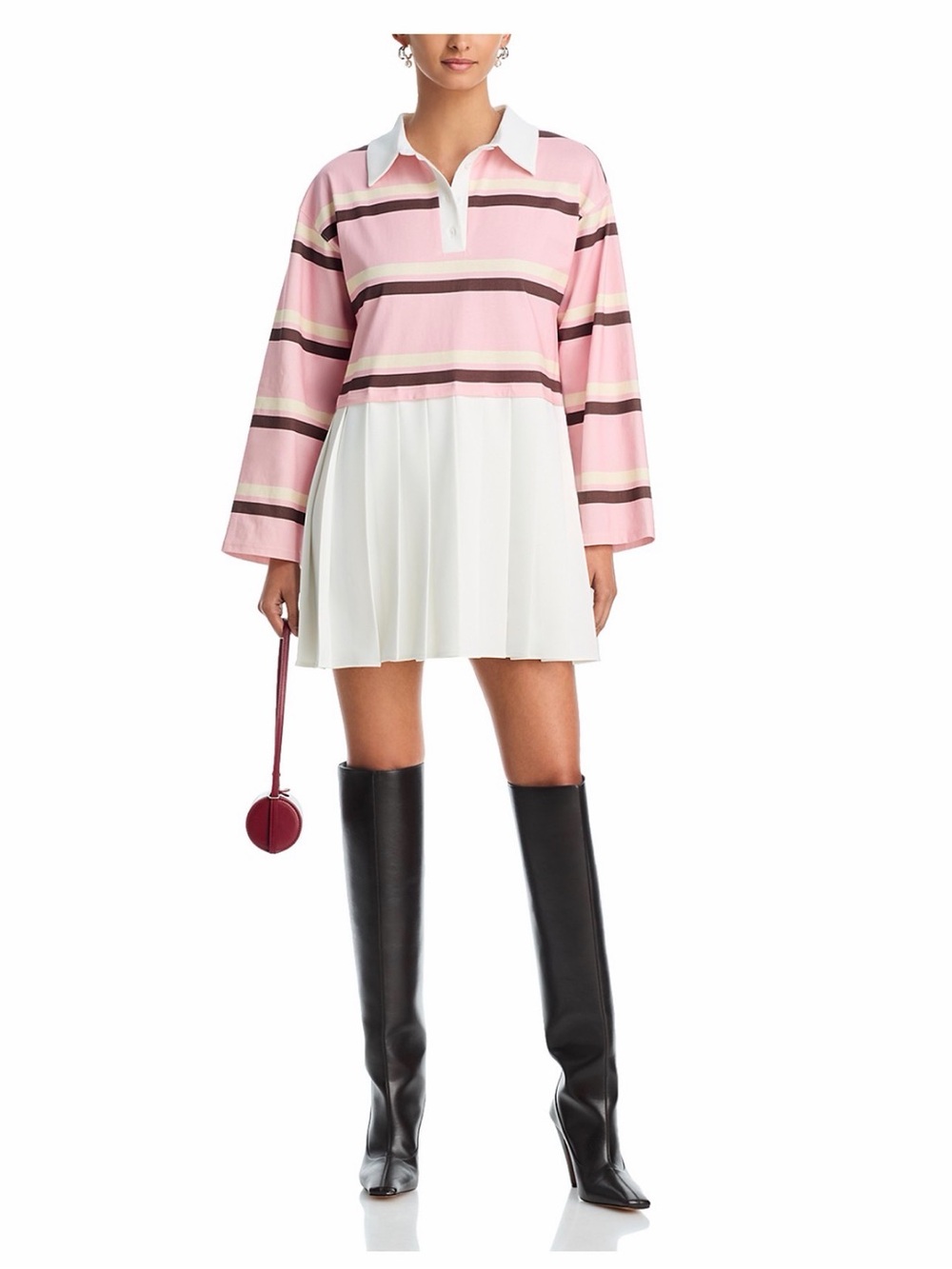 Aqua Striped Mini Dress - Sz XL - Picture 3 of 7
